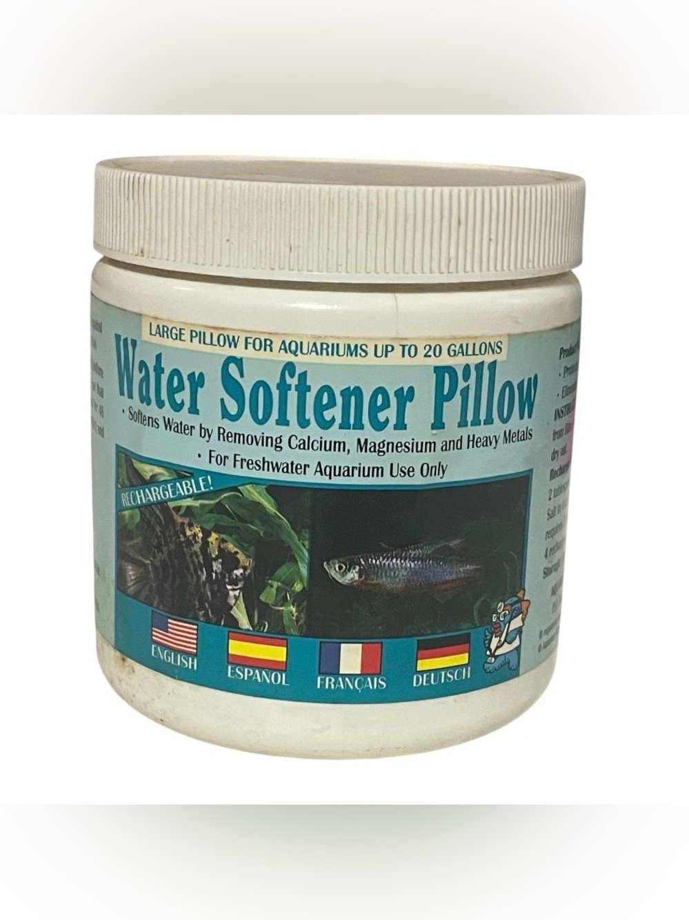 Water Softener Pillow For Freshwater Aquarium Use Only